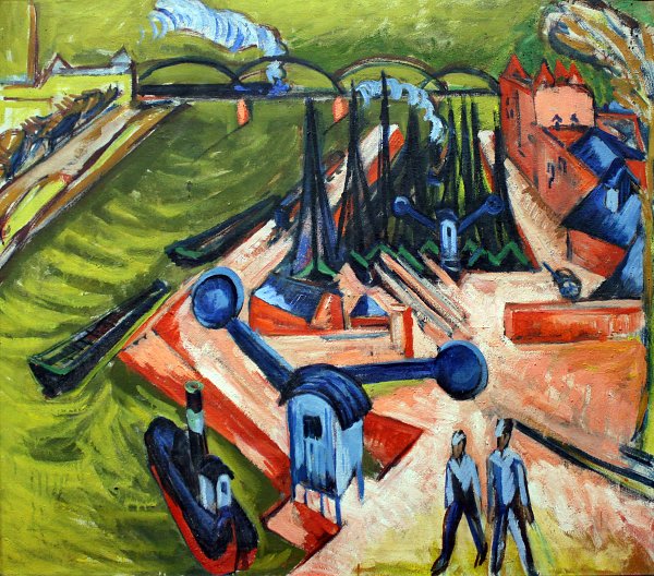 Ernst Ludwig Kirchner Frankfurter Westhafen Wandbild