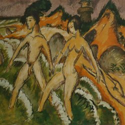 Ernst-Ludwig-Kirchner-Ins-Meer-Schreitende