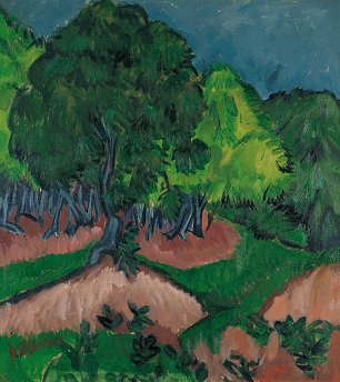 Ernst Ludwig Kirchner Landschaft mit Kastanienbaum Wandbild