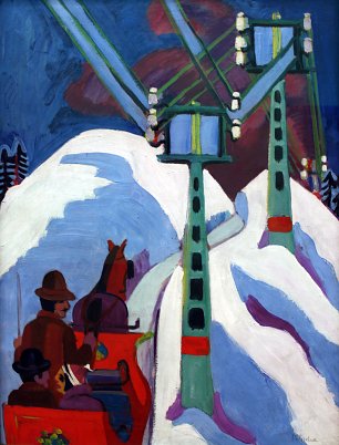 Ernst Ludwig Kirchner Schlittenfahrt Wandbild