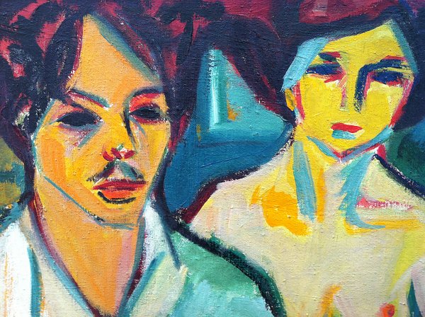 Ernst Ludwig Kirchner Selbstbildnis mit Modell Wandbild