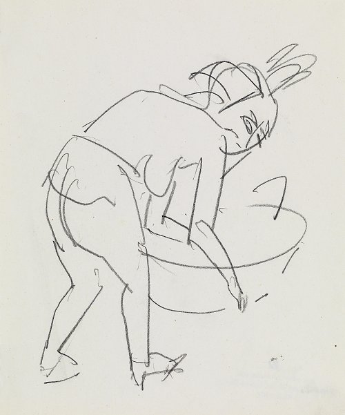 Ernst Ludwig Kirchner Sich waschende Frau Wandbild