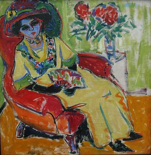 Ernst Ludwig Kirchner Sitzende Dame Dodo Wandbild
