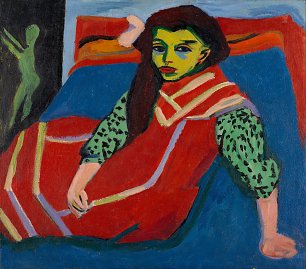 Ernst Ludwig Kirchner Sitzendes Maedchen Fraenzi Fehrmann Wandbild