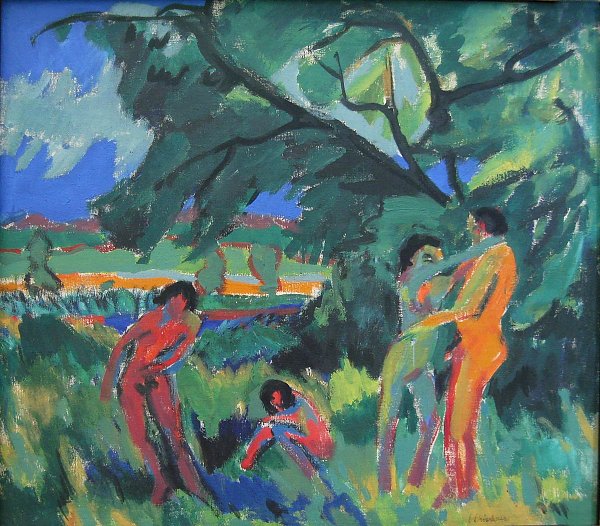 Ernst Ludwig Kirchner Spielende nackte Menschen Wandbild