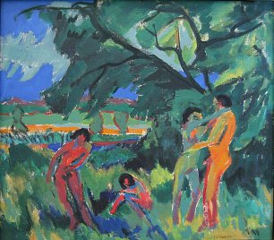 Ernst Ludwig Kirchner Spielende nackte Menschen Wandbild