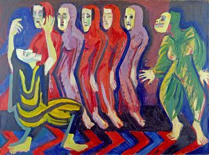 Ernst Ludwig Kirchner Totentanz der Mary Wigman Wandbild