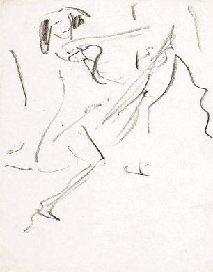 Ernst Ludwig Kirchner Varietetaenzerin Skizze Wandbild