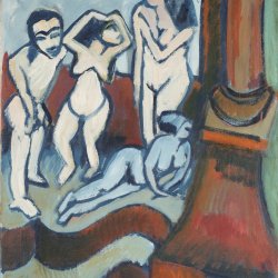 Ernst-Ludwig-Kirchner-Vier-Holzplastiken