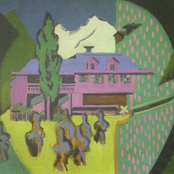 Ernst-Ludwig-Kirchner-Violettes-Haus-vor-Schneeberg