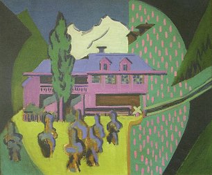 Ernst Ludwig Kirchner Violettes Haus vor Schneeberg Wandbild