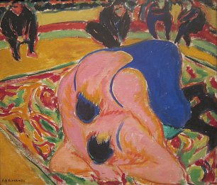 Ernst Ludwig Kirchner Wrestler im Zirkus Wandbild
