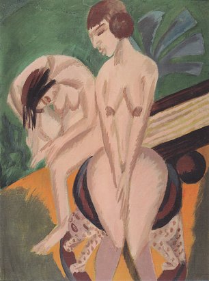 Ernst Ludwig Kirchner Zwei Akte im Raum Wandbild