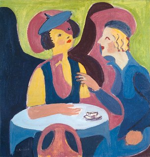 Ernst Ludwig Kirchner Zwei Damen im Cafe Wandbild