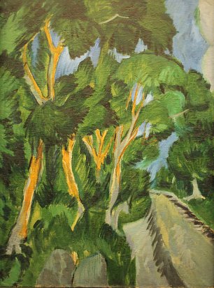 Ernst Ludwig Kirchner_Fehmarnlandschaft mit Baeumen Wandbild