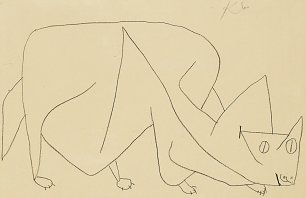 Paul Klee Katze lauert Wandbild