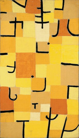 Paul Klee Signs In Yellow Wandbild