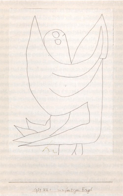 Paul Klee unfertiger Engel Wandbild