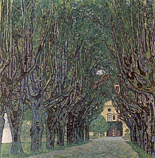 Gustav Klimt Allee im Park vor Schloss Kammer Wandbild