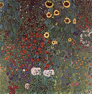 Gustav Klimt Bauerngarten mit Sonnenblumen Wandbild