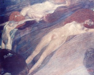 Gustav Klimt Bewegtes Wasser Wandbild