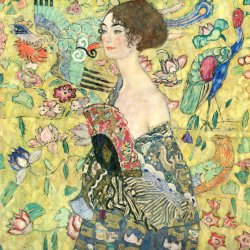 Gustav-Klimt-Dame-mit-Faecher