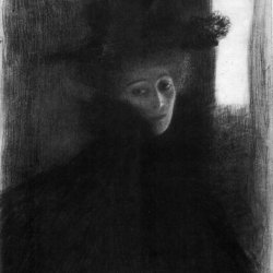 Gustav-Klimt-Dame-mit-Hut-und-Cape