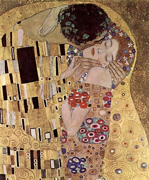 Gustav Klimt Der Kuss Detail Wandbild