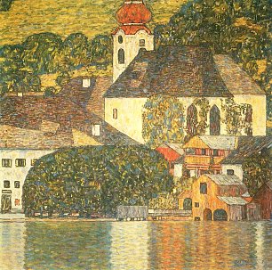 Gustav Klimt Kirche in Unterach am Attersee Wandbild