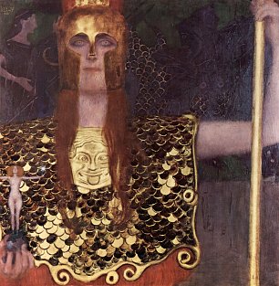 Gustav Klimt Pallas Athene Wandbild