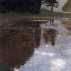 Gustav-Klimt-Stiller-Weiher-im-Schlosspark-von-Kammer