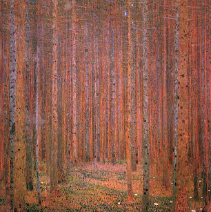 Gustav Klimt Tannenwald 1 Wandbild