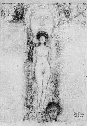 Gustav Klimt Allegorie der Skulptur Wandbild