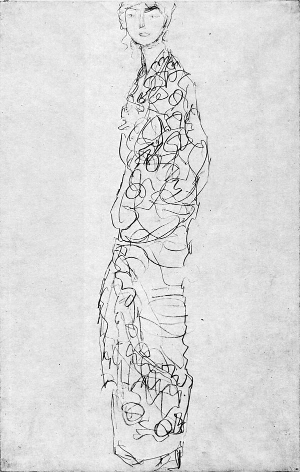 Gustav Klimt Dame Im Kimono Zeichnung Wandbild Kaufen