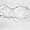Gustav-Klimt-Liegende-Rueckenfigur