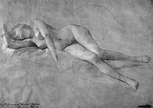 Gustav Klimt Weiblicher Akt Wandbild