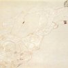 Gustav-Klimt-Zeichung-auf-dem-Bauch-Liegende