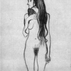 Gustav-Klimt-stehender-Frauenakt