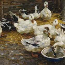 Alexander-Koester-Enten-im-Stroh