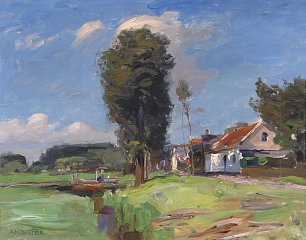 Alexander Koester Kanal in Holland Wandbild