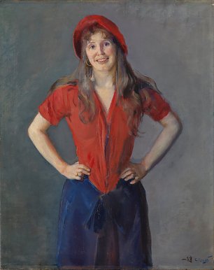 Christian Krohg Portrait Oda Krohg Wandbild