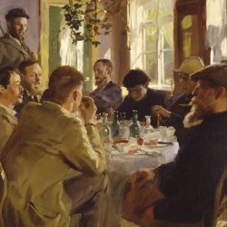 Peder-Severin-Kroyer-Artists-luncheon-at-Brondum-s-Hotel