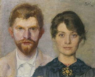 Peder Severin Kroyer Double portrait of Marie and P S Kroyer Wandbild