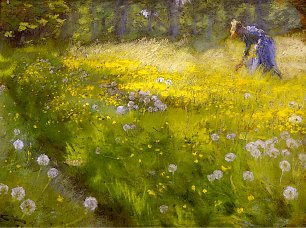 Peder Severin Kroyer Marie Kroyer in the Garden at Skagen Wandbild