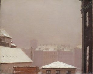 Peder Severin Kroyer Roofs under the Snow Wandbild