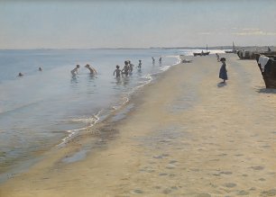 Peder Severin Kroyer Sommerdag paa Skagen Soenderstrand Wandbild