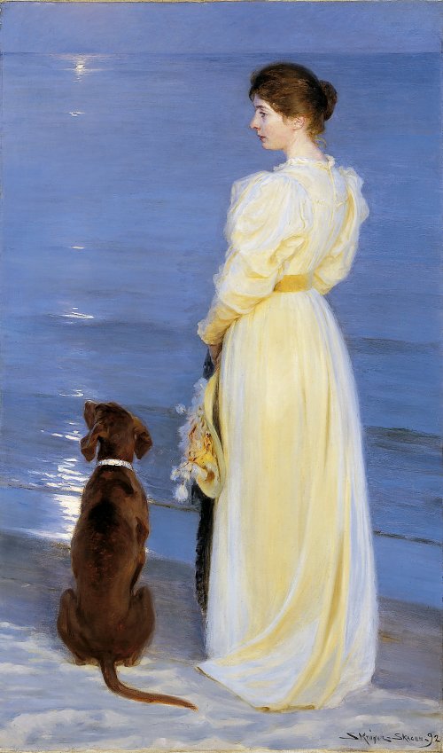 Peder Severin Kroyer Summer evening at Oil on canvas Wandbild