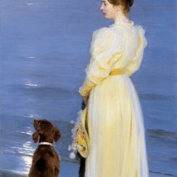 Peder-Severin-Kroyer-Summer-evening-at-Oil-on-canvas