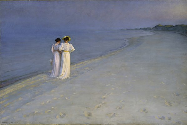 Peder Severin Kroyer summerevening southern beach Wandbild