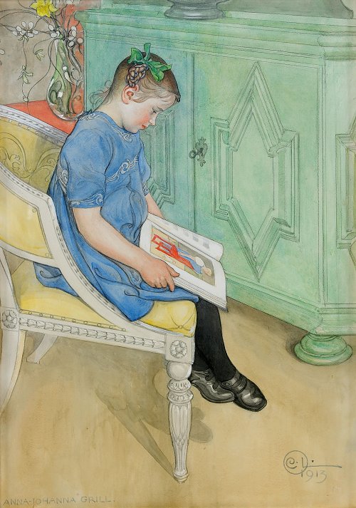 Carl Larsson Anna Johanna Wandbild